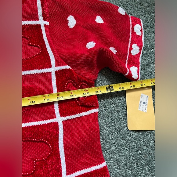NWT Berek L XL Embroidered Heart Sweater Cardigan Valentine’s Day gift Red - Picture 8 of 9